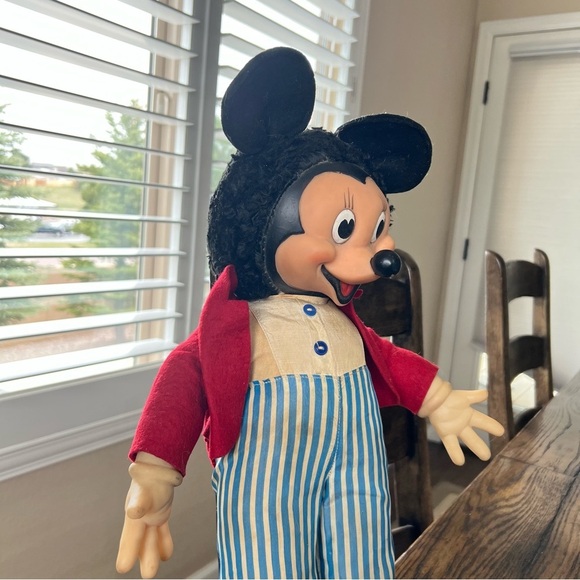 Disney Mickey Mouse Vintage Doll Large “RARE” Rubber, Face, Hands Feet, Large, - Picture 5 of 16